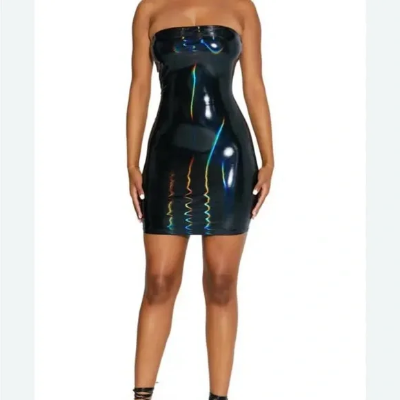 Naked Wardrobe Black Strapless Dress (Never Worn) - Picture 1 of 2